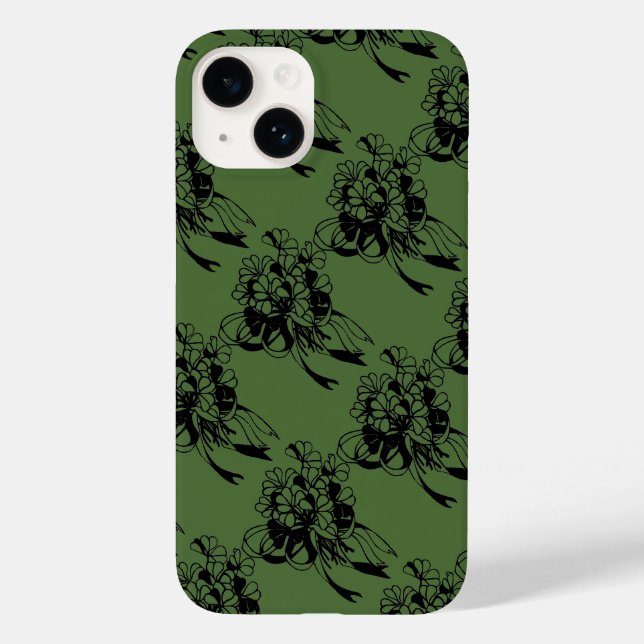 Irish Shamrock Green Case-Mate iPhone Case (Back)