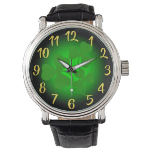 Irish shamrock/green clover, Ireland neon green Watch