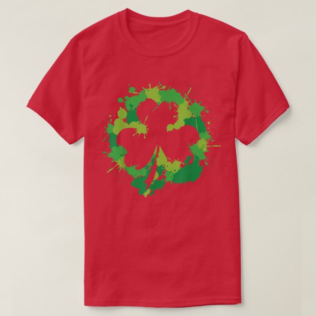 Irish Shamrock Green Clover St Patrick's Day Gifts T-Shirt (Design Front)