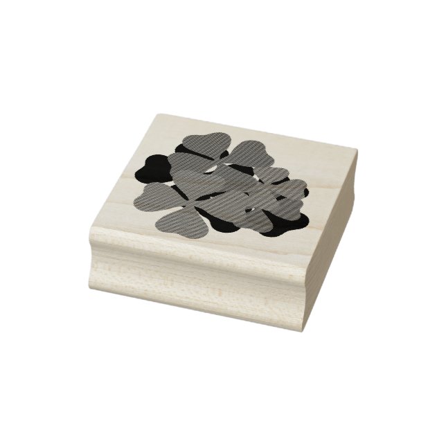 Irish shamrock, green shamrock, Irish clover Rubber Stamp (Stamp)
