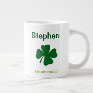 Irish Shamrock Groomsman Personalised Mug