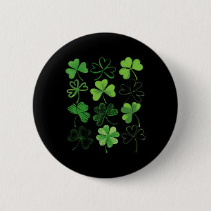 Irish Shamrock Happy St Patrick's Day Go Lucky Gif 6 Cm Round Badge