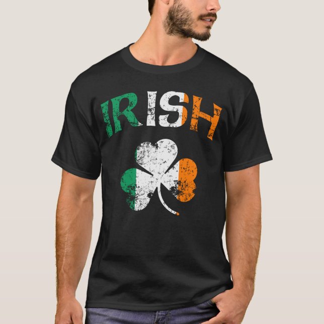 Irish Shamrock Ireland Flag St Patricks Day  T-Shirt (Front)