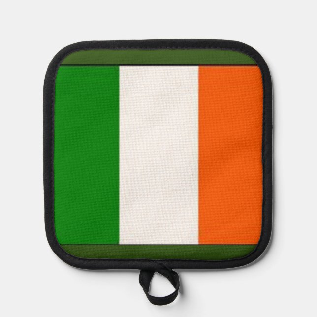 Irish Shamrock,  Irish Flag Pot Holder (Front)