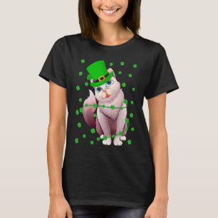 Irish Shamrock Leprechaun Balinese Cat St Patrick' T-Shirt