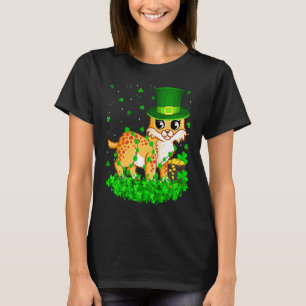 Irish Shamrock Leprechaun Bobcat St Patrick's Day T-Shirt