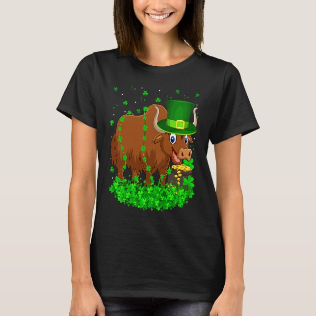 Irish Shamrock Leprechaun Buffalo St Patrick's Day T-Shirt (Front)