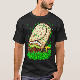 Irish Shamrock Leprechaun Burrito St Patrick's Day T-Shirt