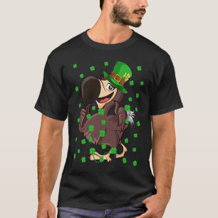 Irish Shamrock Leprechaun Dodo Bird St Patrick's D T-Shirt