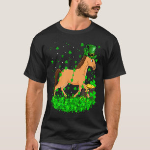 Irish Shamrock Leprechaun Hat Horse St Patrick's T-Shirt