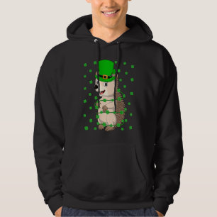 Irish Shamrock Leprechaun Hedgehog St Patrick's Da Hoodie
