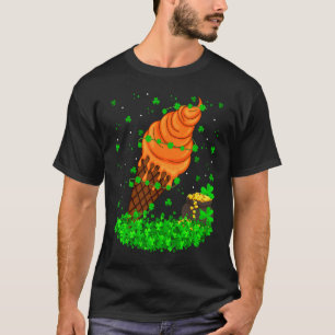 Irish Shamrock Leprechaun Ice Cream St Patrick's D T-Shirt
