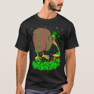Irish Shamrock Leprechaun Kiwi Bird St Patrick's D T-Shirt