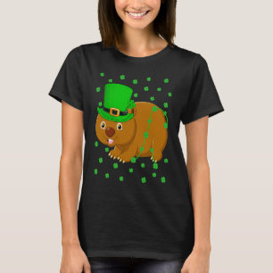 Irish Shamrock Leprechaun Wombat St Patrick's Day T-Shirt