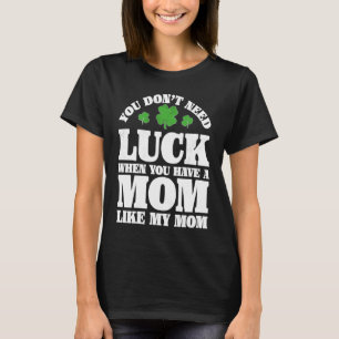 Irish Shamrock Lucky Mom St Patrick's Day Boys Gir T-Shirt