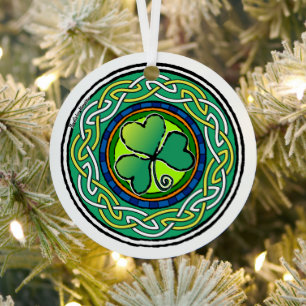 Irish shamrock metal tree decoration