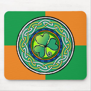 Irish shamrock mouse mat