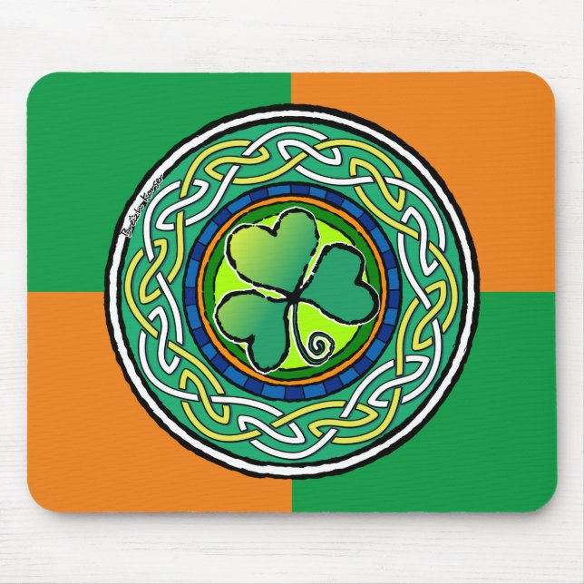 Irish shamrock mouse mat (Front)