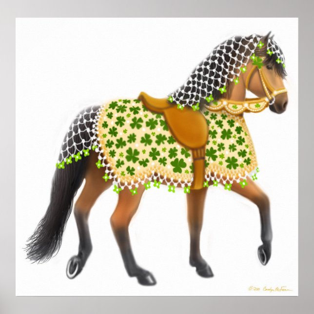 Irish Shamrock Parade Horse Print (Front)