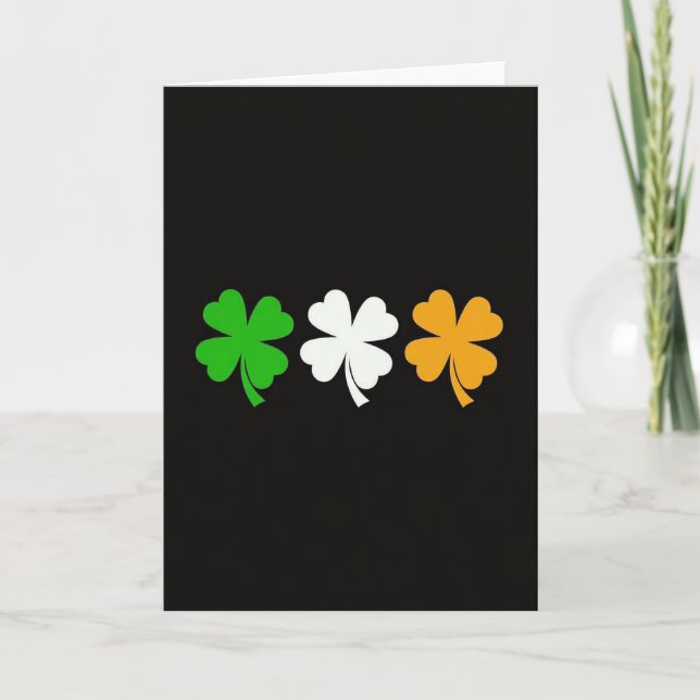 Irish Shamrock Pattern Card (Front)