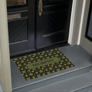 Irish Shamrock Personalised Doormat