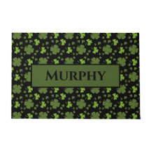 Irish Shamrock Personalised Doormat