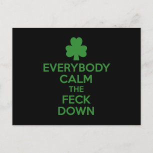 Irish shamrock postcard