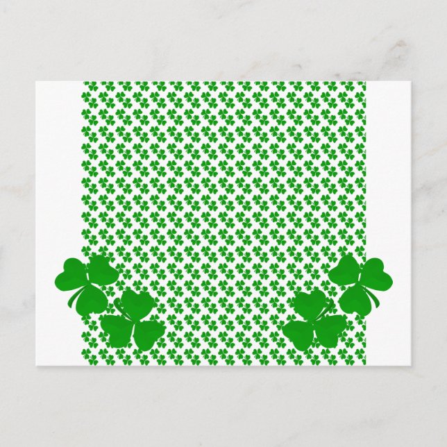 irish Shamrock Postcard (Front)