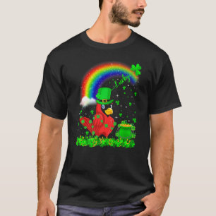 Irish Shamrock Rainbow Lucky Cardinal Bird St Patr T-Shirt