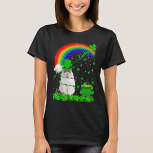 Irish Shamrock Rainbow Lucky Ragdoll Cat St Patric T-Shirt