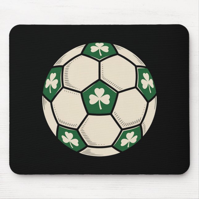 Irish Shamrock Soccer Ll Patrick Design  Mouse Mat (Front)