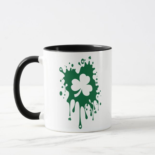 Irish Shamrock Splat ! Mug (Left)