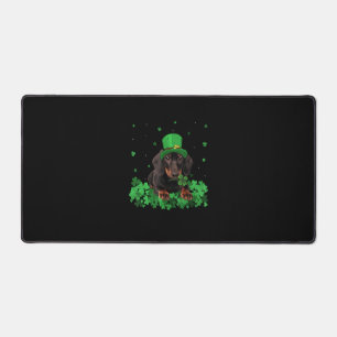 Irish Shamrock St Patrick's Day Dachshund Cool T-S Desk Mat