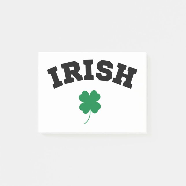 Irish  Shamrock St Patrick's Post-it Notes (Front)