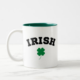 Irish Shamrock St Patrick's Two-Tone Coffee Mug