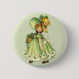 Irish Shamrock Stroll 6 Cm Round Badge