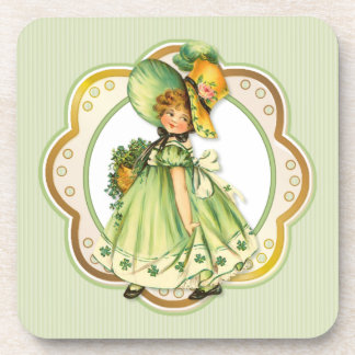 Irish Shamrock Stroll Girl Coaster