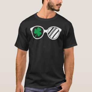 Irish Shamrock Sunglass Funny St Patrick S Day Hol T-Shirt