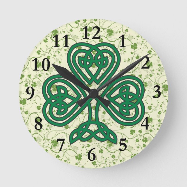 IRISH SHAMROCK SYMBOL CLOCK (Front)