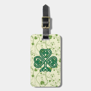 IRISH SHAMROCK SYMBOL LUGGAGE TAG