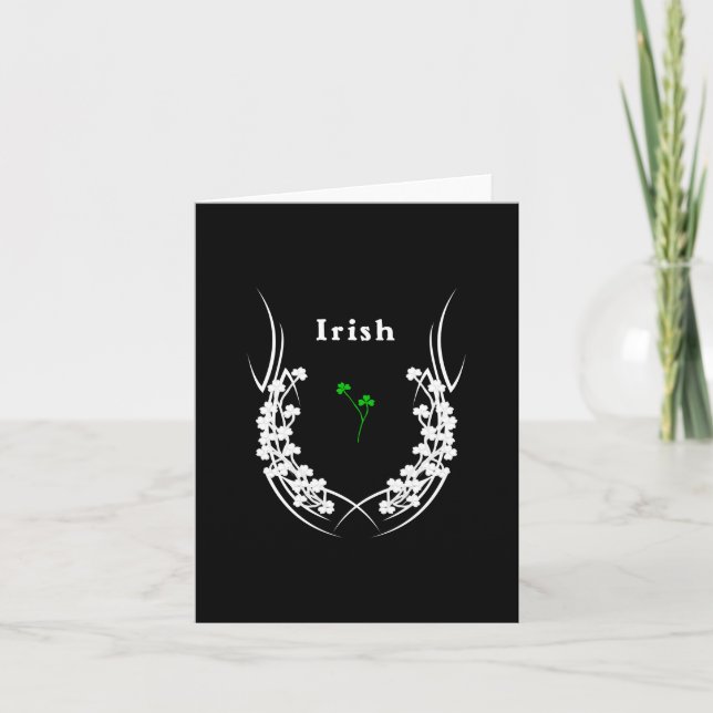 Irish Shamrock Tattoo Card (Front)