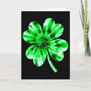 Irish Shamrock Tie Dye Happy St Patrick's Day Go L Card