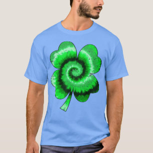 Irish Shamrock Tie Dye Happy St Patricks Day Go Lu T-Shirt
