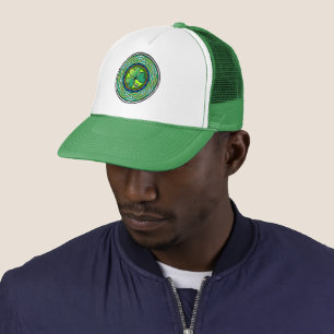 Irish shamrock trucker hat