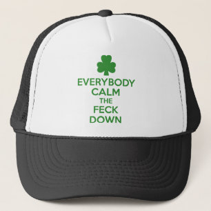 Irish shamrock trucker hat