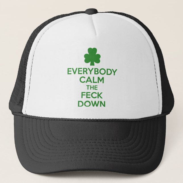 Irish shamrock trucker hat (Front)
