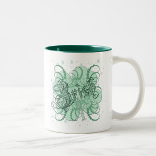 Irish Shamrock Two-Tone Coffee Mug