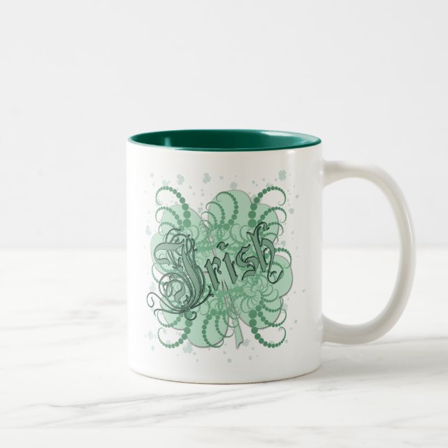 Irish Shamrock Two-Tone Coffee Mug (Right)