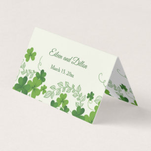 Irish Shamrock Wedding Thank You Business Card