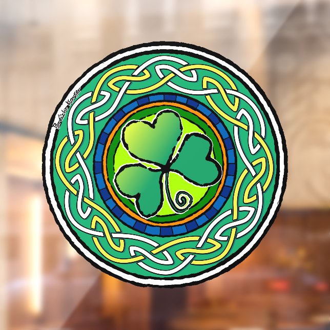 Irish shamrock window cling (Sheet 2)
